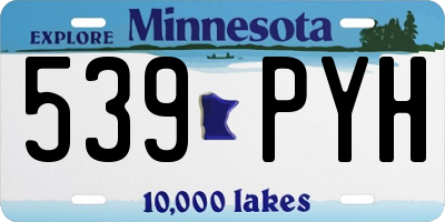 MN license plate 539PYH
