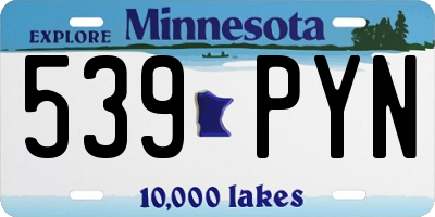 MN license plate 539PYN