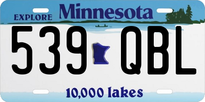 MN license plate 539QBL