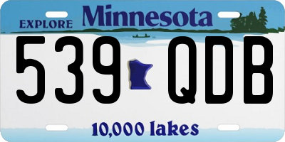 MN license plate 539QDB