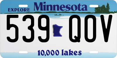 MN license plate 539QOV