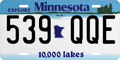 MN license plate 539QQE