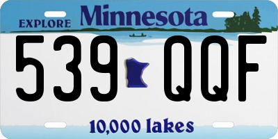 MN license plate 539QQF