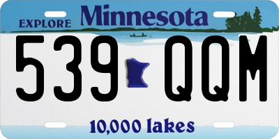 MN license plate 539QQM