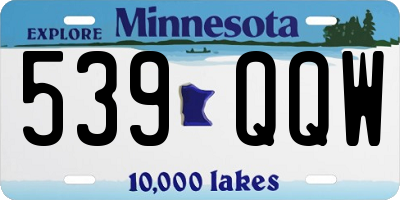 MN license plate 539QQW