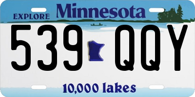 MN license plate 539QQY
