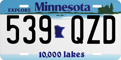 MN license plate 539QZD