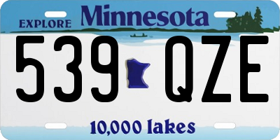 MN license plate 539QZE