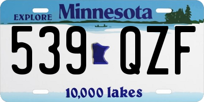 MN license plate 539QZF