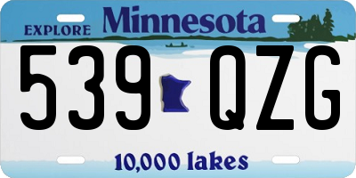 MN license plate 539QZG