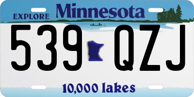 MN license plate 539QZJ