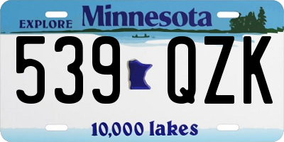 MN license plate 539QZK