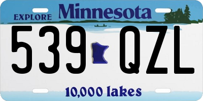 MN license plate 539QZL