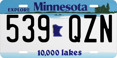 MN license plate 539QZN