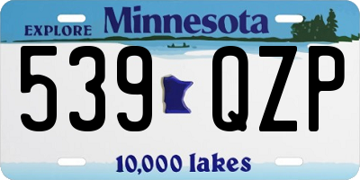 MN license plate 539QZP