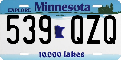 MN license plate 539QZQ