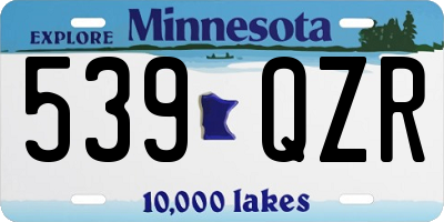 MN license plate 539QZR