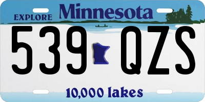 MN license plate 539QZS