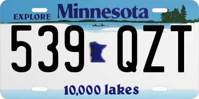 MN license plate 539QZT