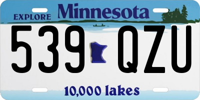 MN license plate 539QZU