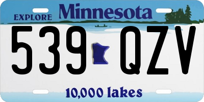 MN license plate 539QZV