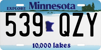 MN license plate 539QZY