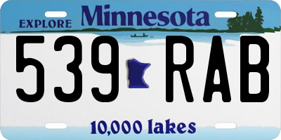 MN license plate 539RAB