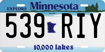 MN license plate 539RIY