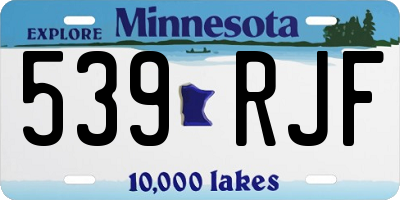 MN license plate 539RJF