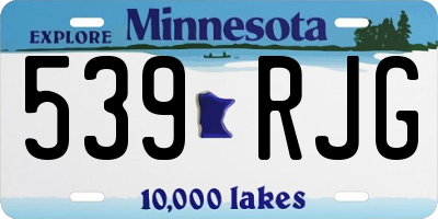 MN license plate 539RJG