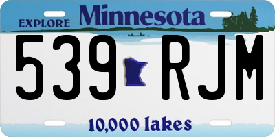 MN license plate 539RJM