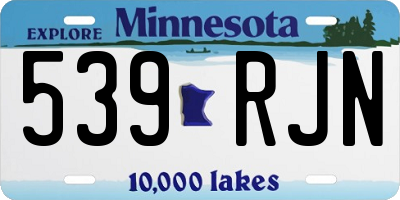 MN license plate 539RJN
