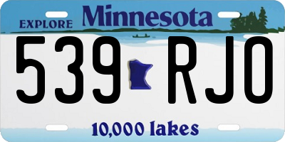 MN license plate 539RJO