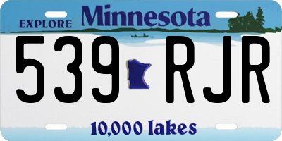 MN license plate 539RJR