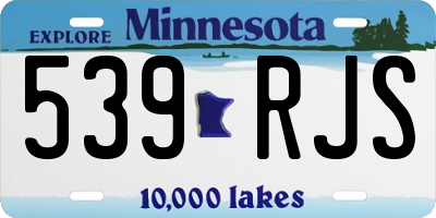 MN license plate 539RJS