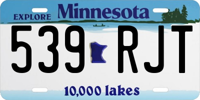 MN license plate 539RJT