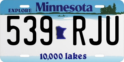 MN license plate 539RJU