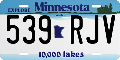 MN license plate 539RJV