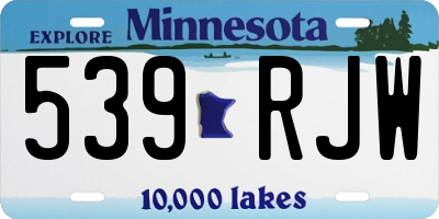 MN license plate 539RJW