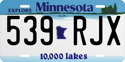 MN license plate 539RJX