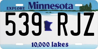 MN license plate 539RJZ