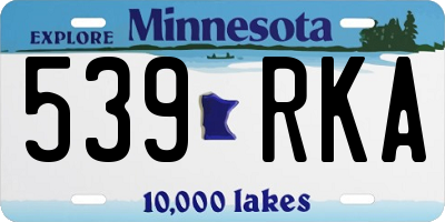 MN license plate 539RKA