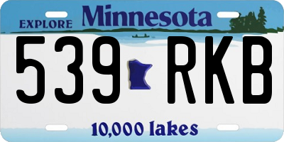 MN license plate 539RKB
