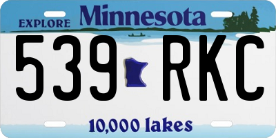 MN license plate 539RKC
