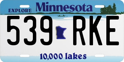 MN license plate 539RKE