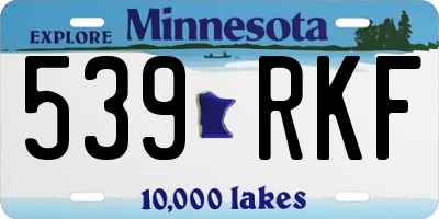 MN license plate 539RKF