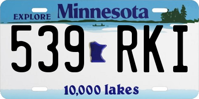 MN license plate 539RKI