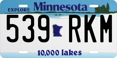 MN license plate 539RKM