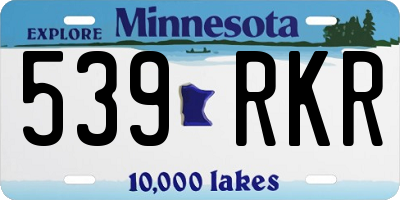 MN license plate 539RKR