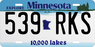 MN license plate 539RKS